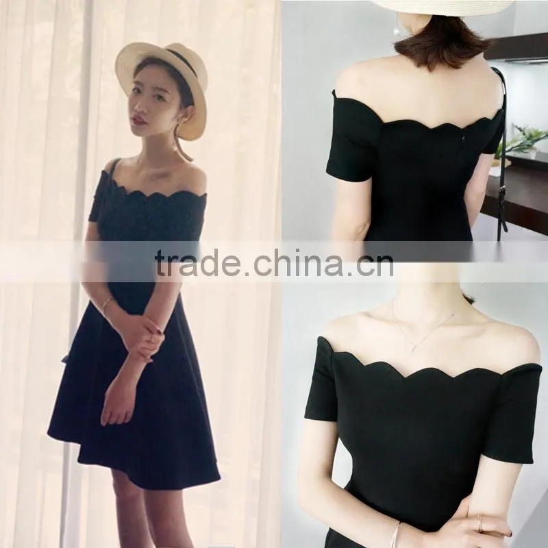 2017 The Newest Short Sleeve Girl Party Dress With Different color