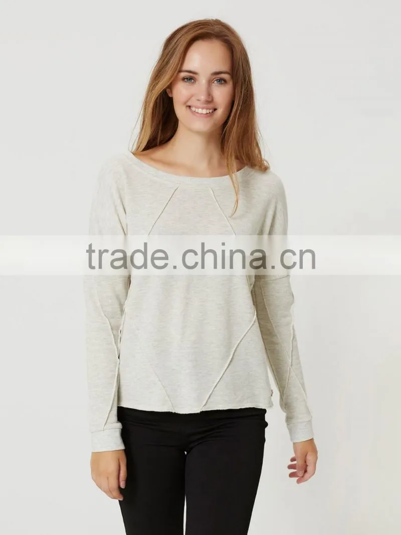 Wholesale fashion winter women Long sleeved sweatshirt cheap fleece hoodie