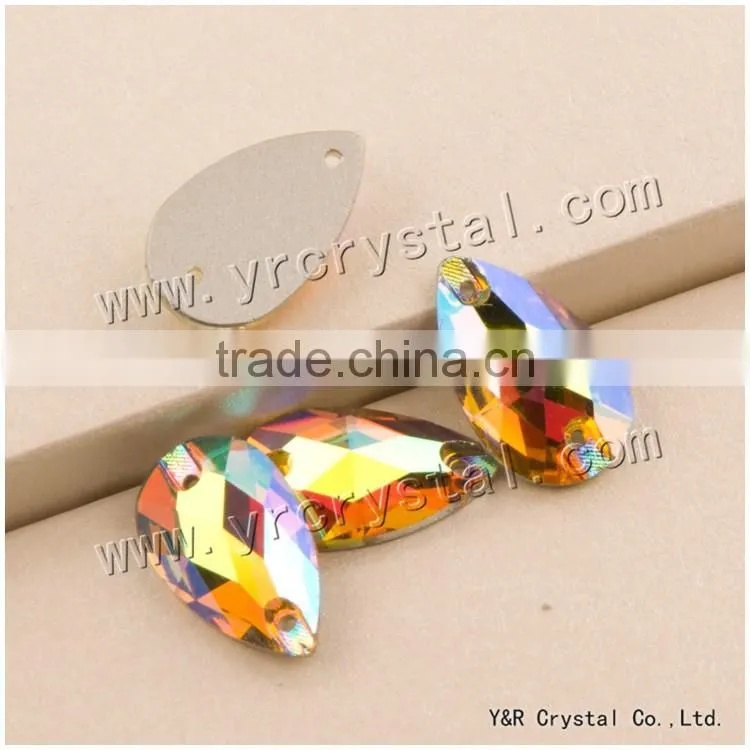 citrineAB color drop crystal sew on rhinestone beads