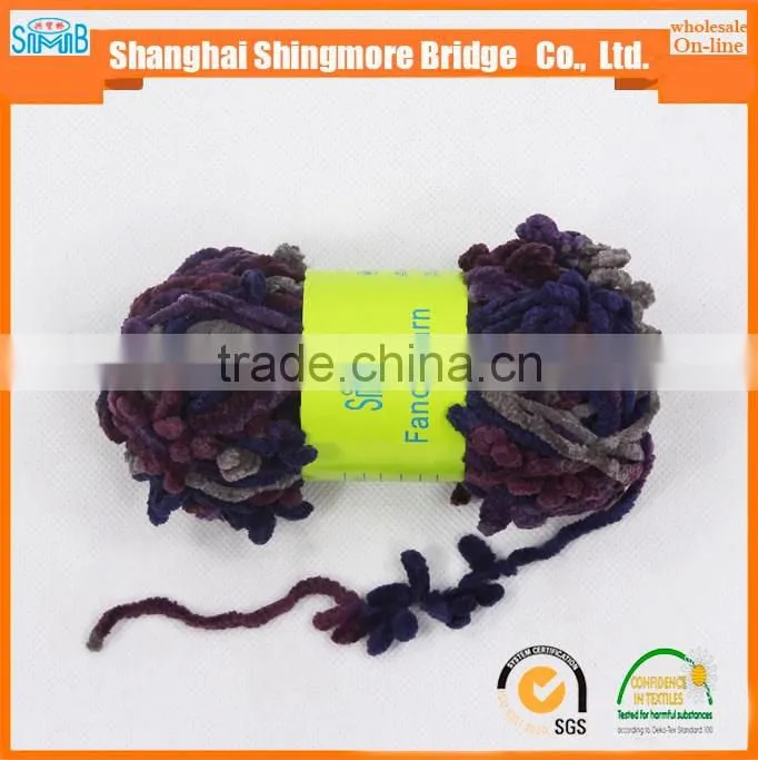 China novelty flower yarn supplier hot wholesale scarf fusion yarn for yarns knitting