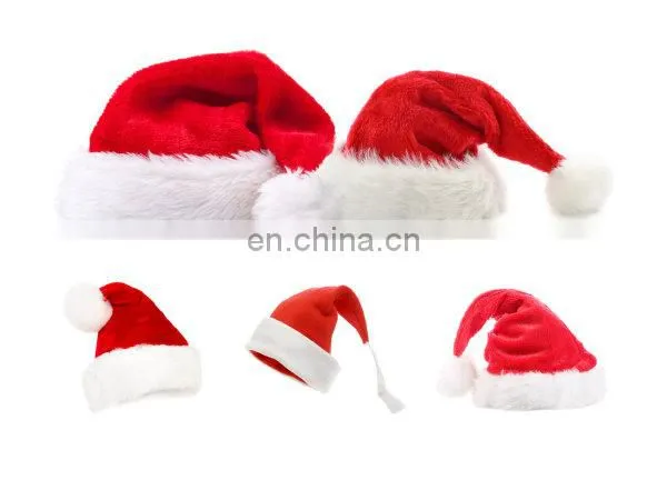 Plush dancing santa hat red white santa hats promotion christmas hat