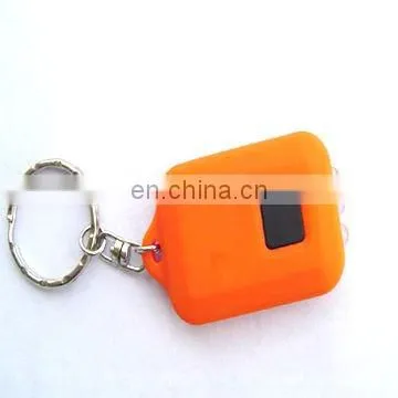 3led black color solar light keychain flashlight