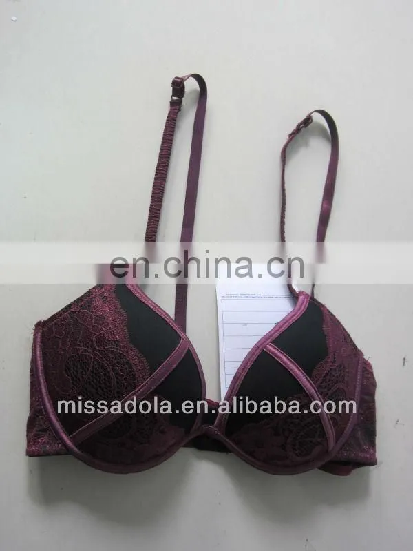 latest fashion padded bra sexy lace brassiere