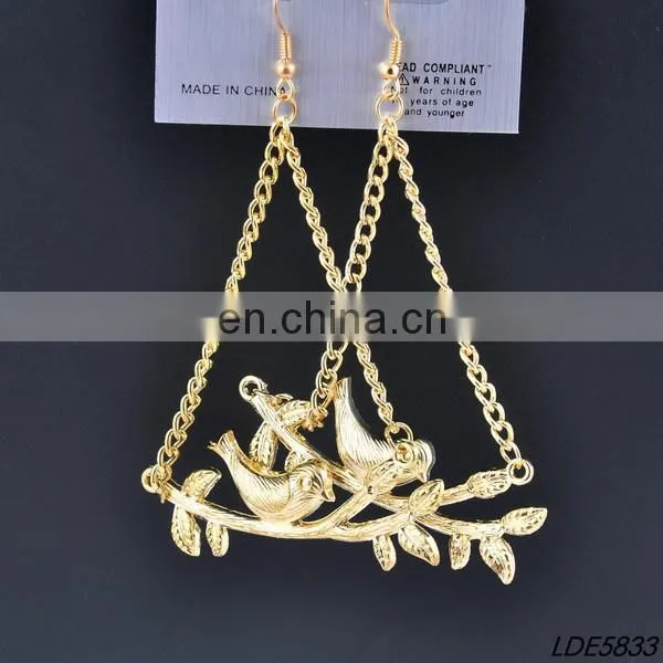 gold ring with elephant earring