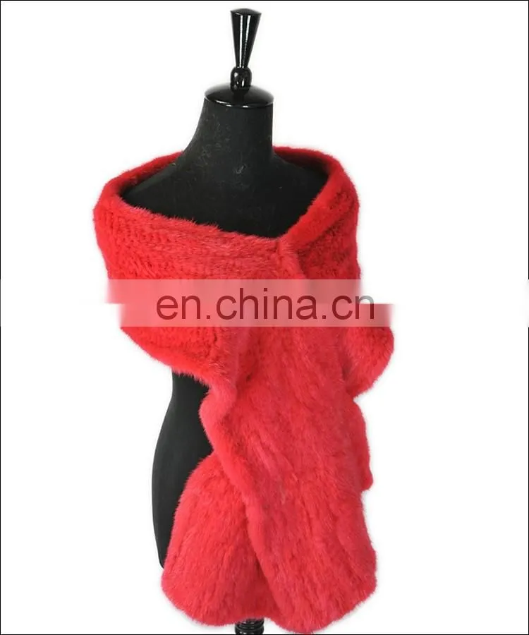 Real mink fur winter scarf made in china / factory popular custom design usa showl