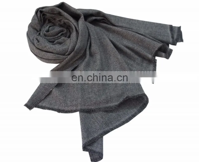 Herringbone Pashmina Wool shawls 2ply , Scarves