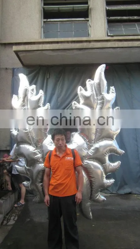 new style customized multicolor inflatable angel wings costume