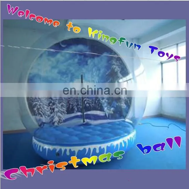 X-mas inflatable snow bubble ball inflatable snow globe for winter