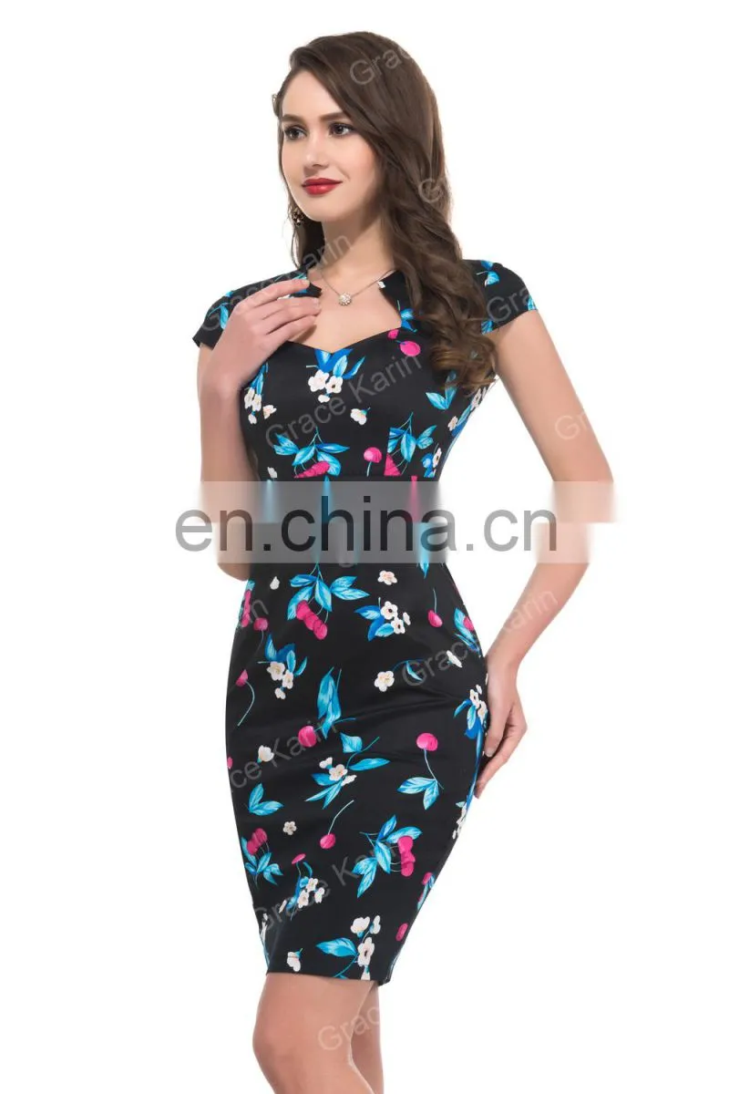 Grace Karin Retro Style Swing 50s Housewife Retro Pinup Dress CL007597-3