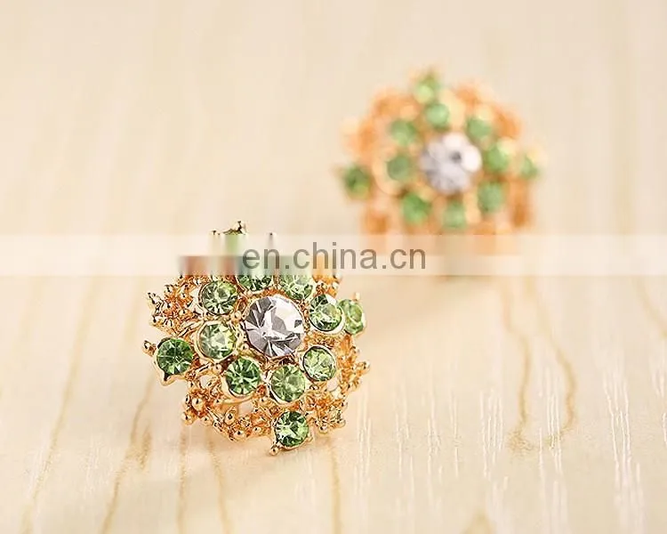 swan style ear stud rhinestone women fashion earring
