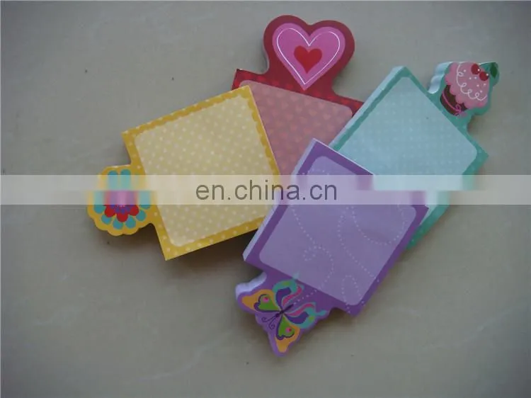 Customized shaped paper sticky notes pad