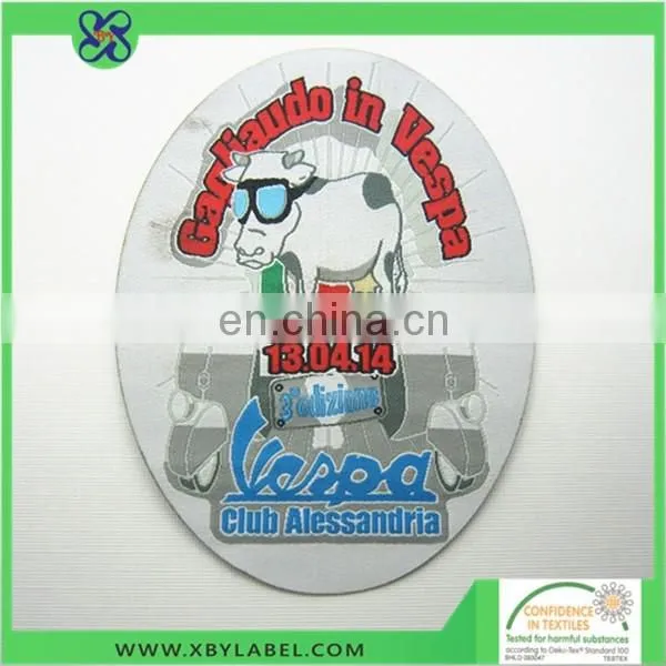 Free samples laser cut woven patches letter patch