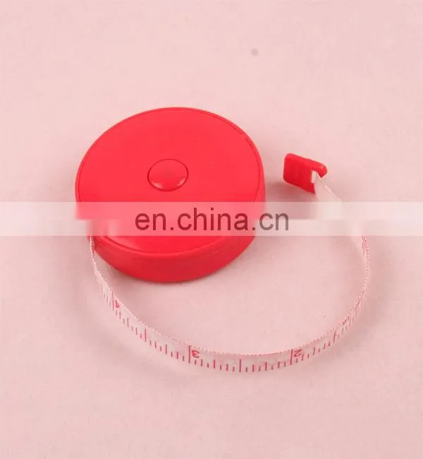Plastic mini oval shape tape measure keychain