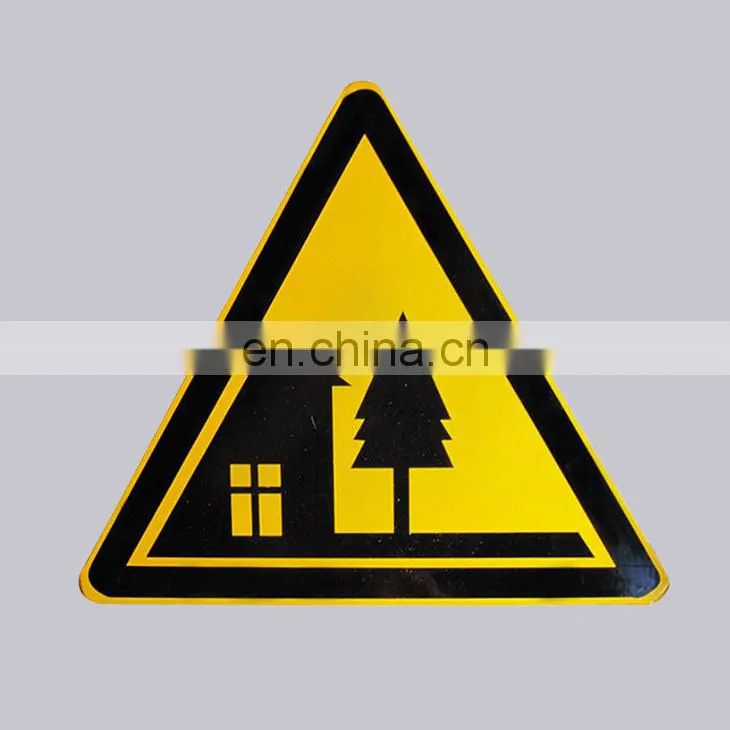 Hot Sale OEM Accepted Reflective Style And UV Printed Type CustomTriangle Metal Aluminum Safty Road Sign