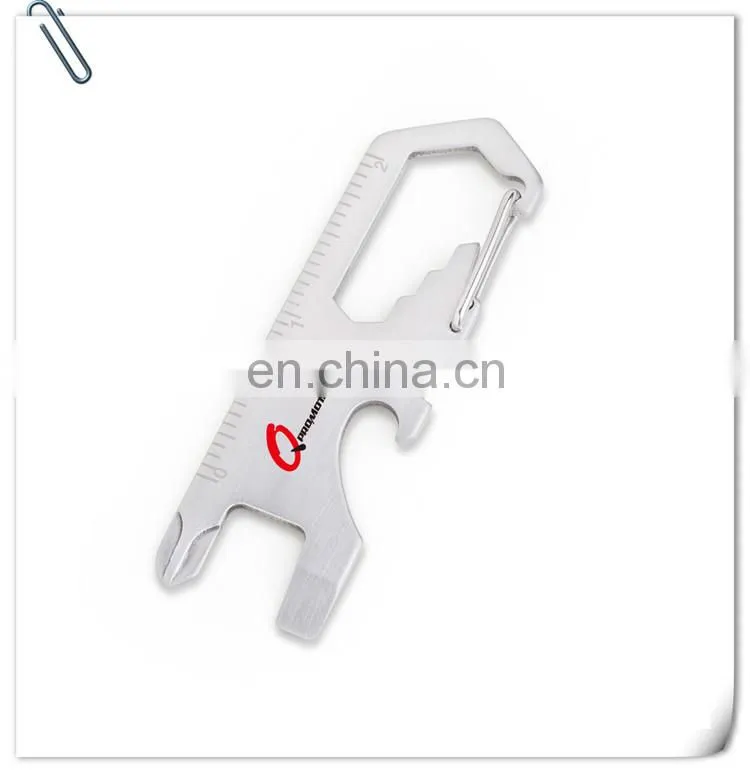 8 in 1 stainless steel pocket multi function tool with screwdriver,bottle opener,ruller,wrench,
