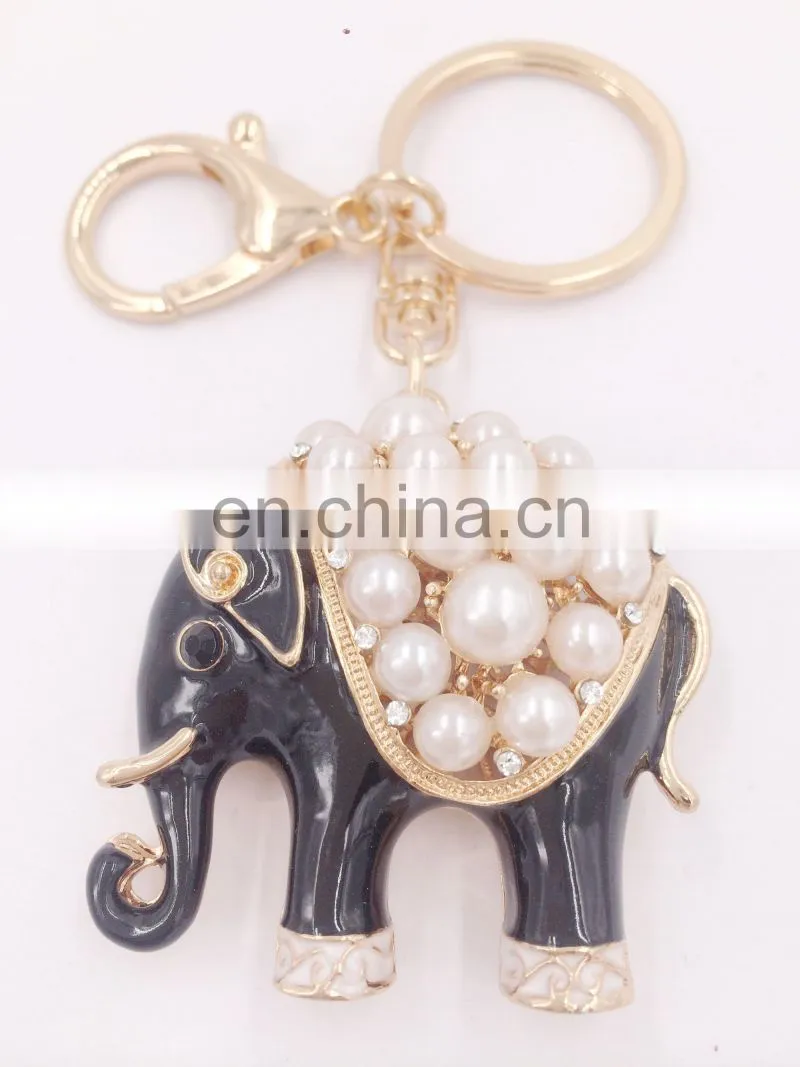 Animal Auspicious Elephant Key Chains Car Keyring Handbag Pendant Jewelry Ornaments