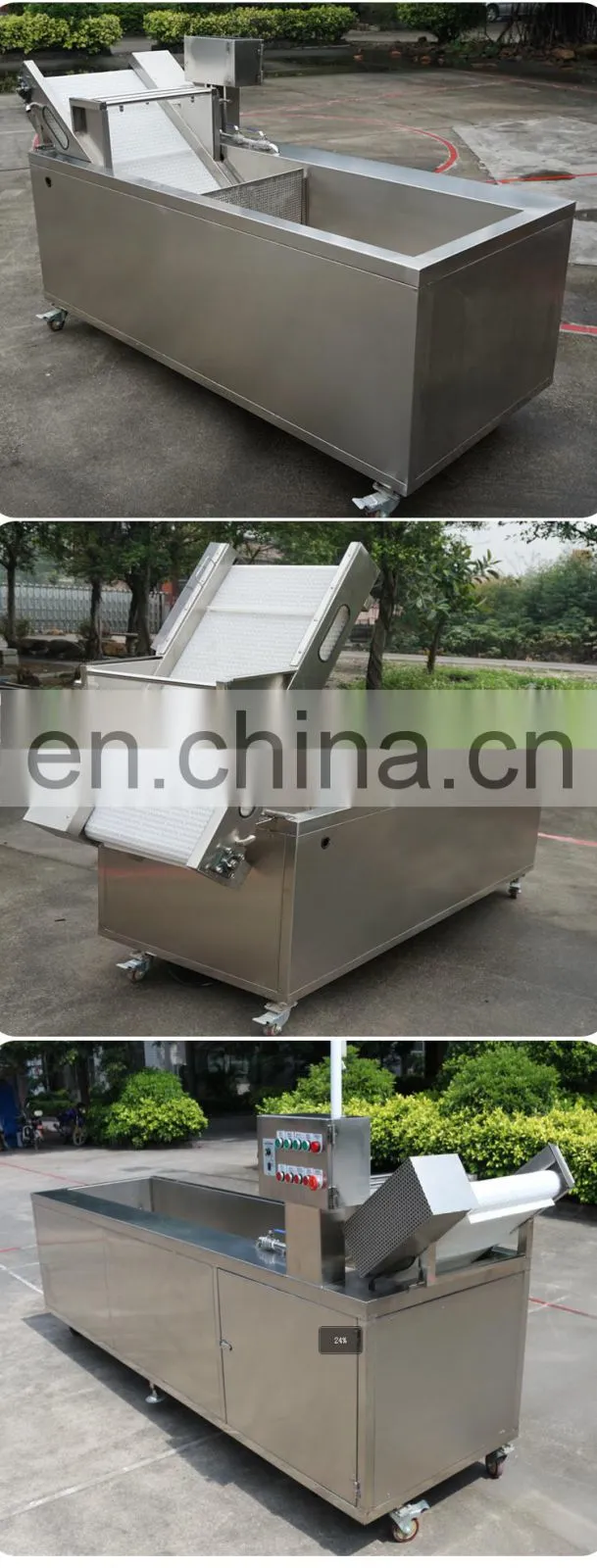 Industrial bubble vegetable and fruit washing machine okra washer
