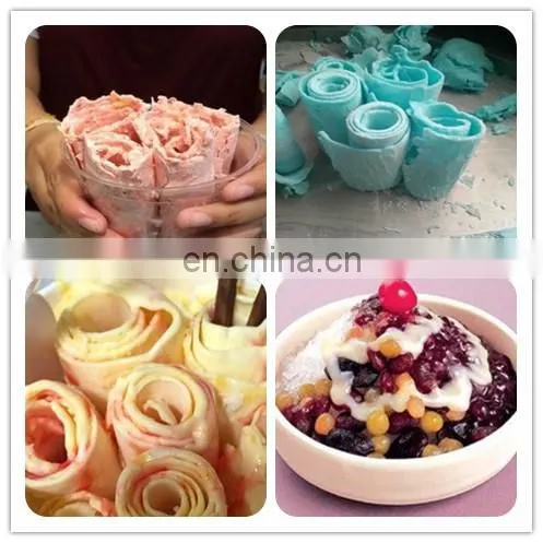 Multi-functional flat pan fried ice cream roll machine/ single pan fried ice cream roll machine