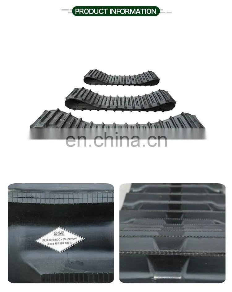 500x53x90 kubota combine harvester small vehicle system track rubber Crawler Belt