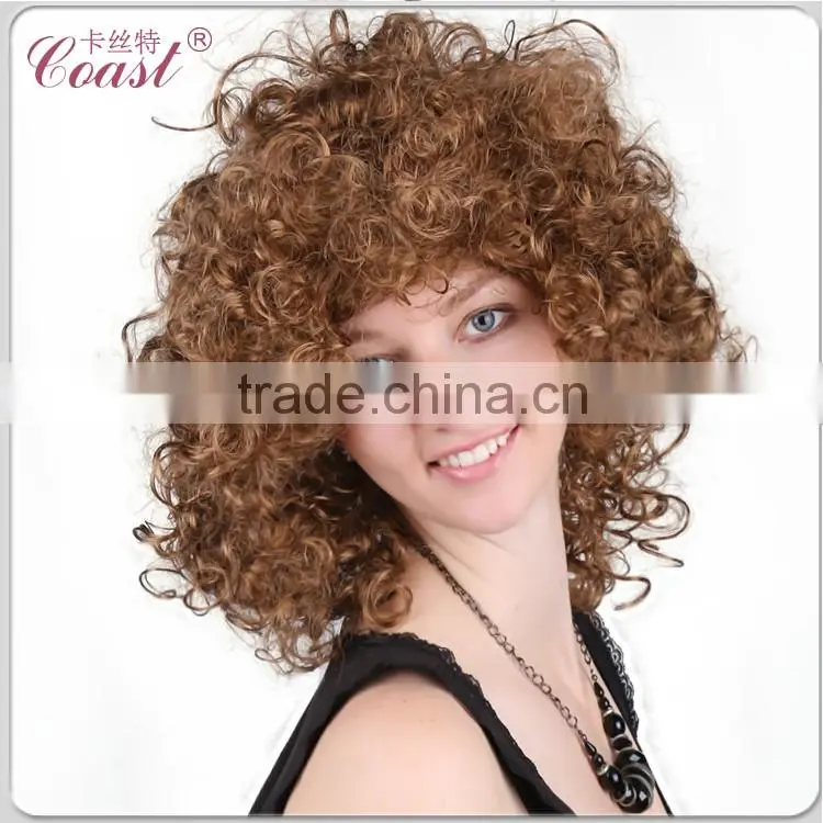 cheap brown big afro wigs synthetic