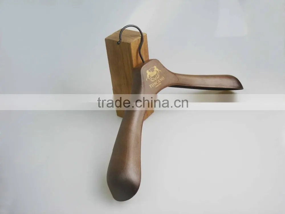 IMY-523 brown wide plastic hanger for coat