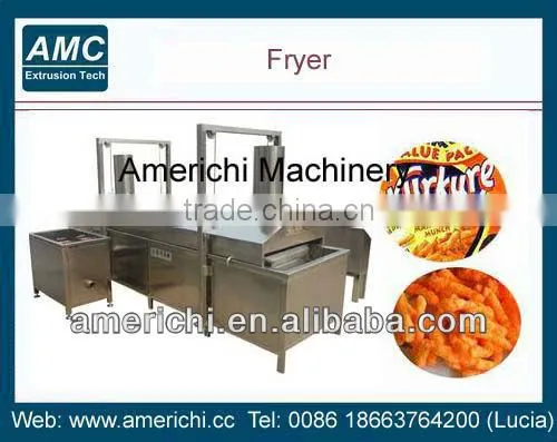 Continuous snacks fryer machine