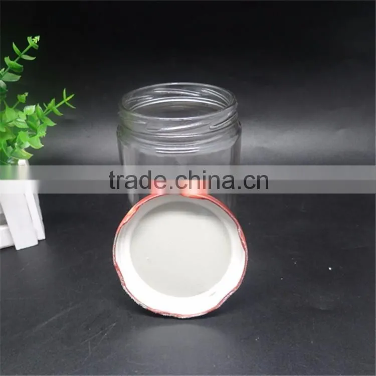 500ml glass material food fars with tin caps