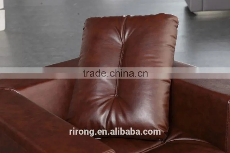 8039 high seat brown PU leisure sofa