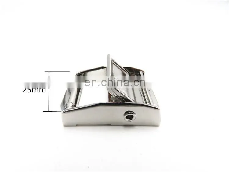 Hot Selling Safty 25mm Duty Metal Black Ratchet Trimming Cam Lock Buckle For Bag
