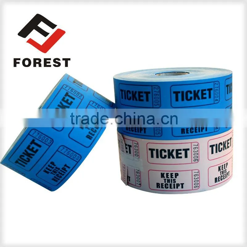 Supplied raffle tickets, admission tickets, lottery tickets, game tickets printing