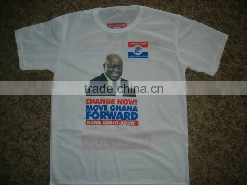 OEM cheapest polyester white Africa Philippines vote president election t shirt