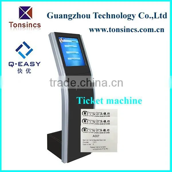 Automated Electronic Bank Queue Ticket Printing Kiosk Machine