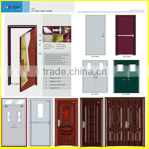 BG-F9035 Tempered Glass Fireplace Interior Door with Fireproof Door Seal