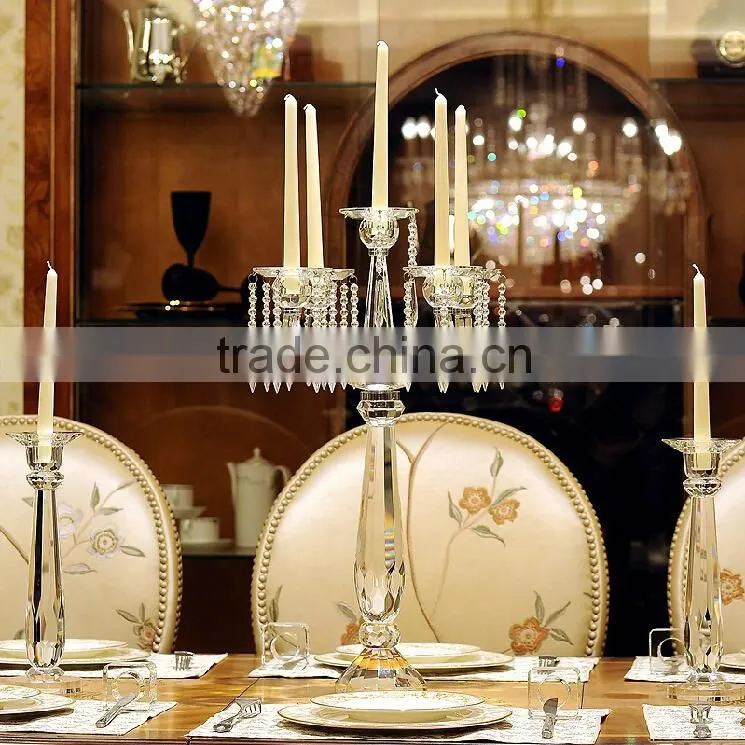 crystal candlestick for home decoration
