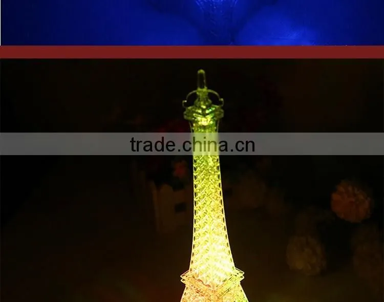 Indoor Decoration Light Romantic Eiffel Tower Led Night Lights Party Decoration