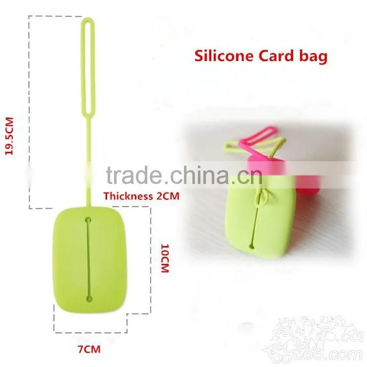 Custom Logo Pringfting Card Bag Silicone Key Bag