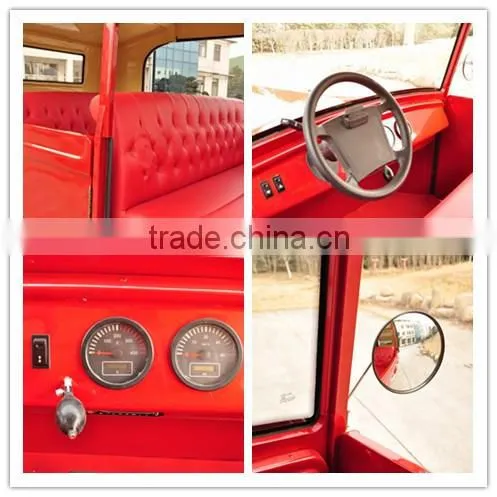 6 seats electric classic cart with comfortable bench seat with high backrest, half closed door