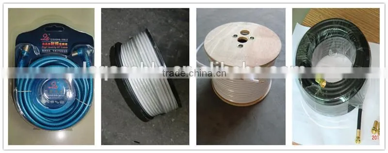 75 ohm coaxial cable RG6 Low db Loss cable and wire for CATV satellite system CE RoHS UL approved vga cable