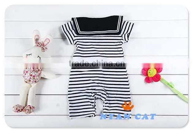 2016 New Arrival Children Clothes Summer Nevy Model Baby Romper Short Sleeve Babysuit Jumpsuits