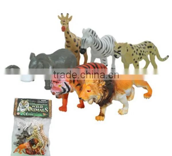 Custom Mini Realistic Zoo Animals Plastic Toy Artificial Plastic Animal Toy Collectable Animal Toys