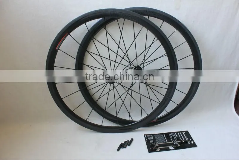 Miracle carbon wheels tubular 38mm 700C rims 3K-clear coating road wheelsets MT-38T