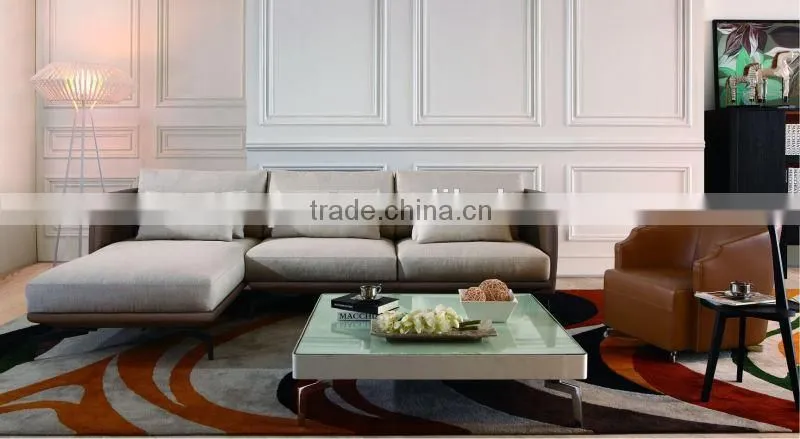 2015 Modern Design high fashion home sofa Top Grain Leather furniture living room MS1210