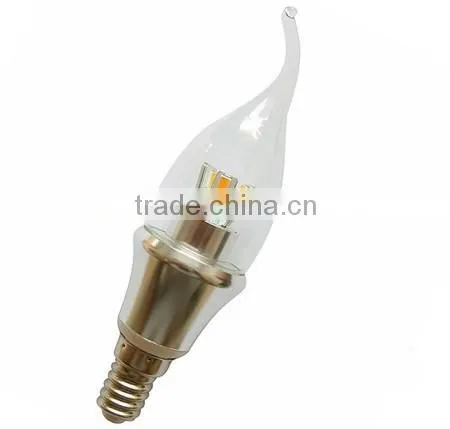 energy saving 3W led candle light lamp, 3w led e12 bulb light candle lamp