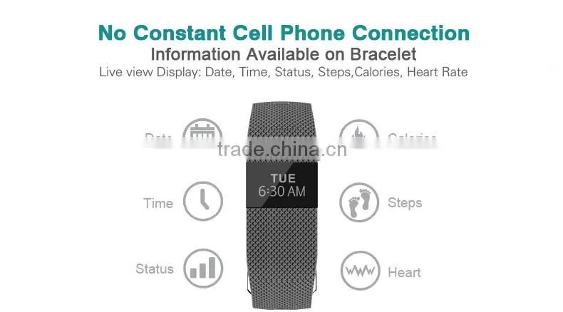 Wireless Bluetooth 4.0 Activity Wristband Heart Rate Monitor