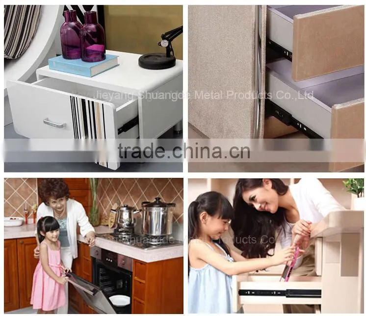 Jieyang Hardware Factory zinc plated 3balls drawer slide