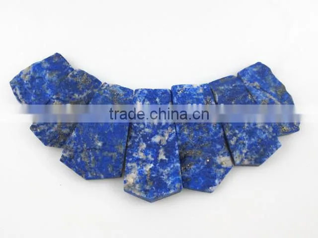 Wholesale Flat Faceted Tumbled Lapis Fashion Beads in Different Size