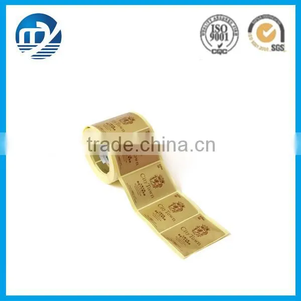 spot UV High-end Elegant Customized Gold Stamping Sticker for muesli