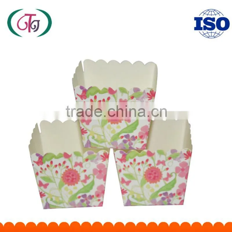 PE coated film paper hexagon shaped cake cups paper baking liner for cakes