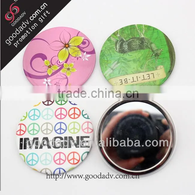 2016 hot sale fashion tin mirror /metal mirror for promotion gifts