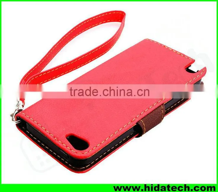 Leaf shape flip pu leather phone case for iphone 6 iphone 6s leather case with card holders wallet case